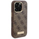 Guess 4G Logo Plate MagSafe Case for iPhone 16 Pro Max - Brown