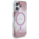 Guess HC Resin Bottom Glitter MagSafe iPhone 16 Case - Pink