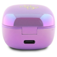 Guess 4G Printed Logo Bluetooth TWS Headphones + Docking Station - Purple