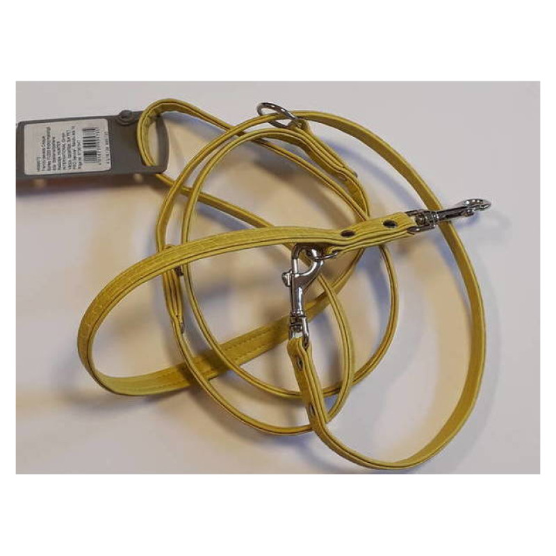 Hunter Training Leash Croque Bones 11/200 Faux Leather Kroko yellow/yellow