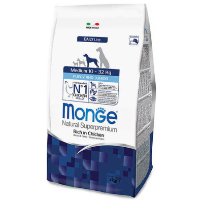 Monge Dog Medium Puppy and Junior Rich in Chicken 0,8 kg