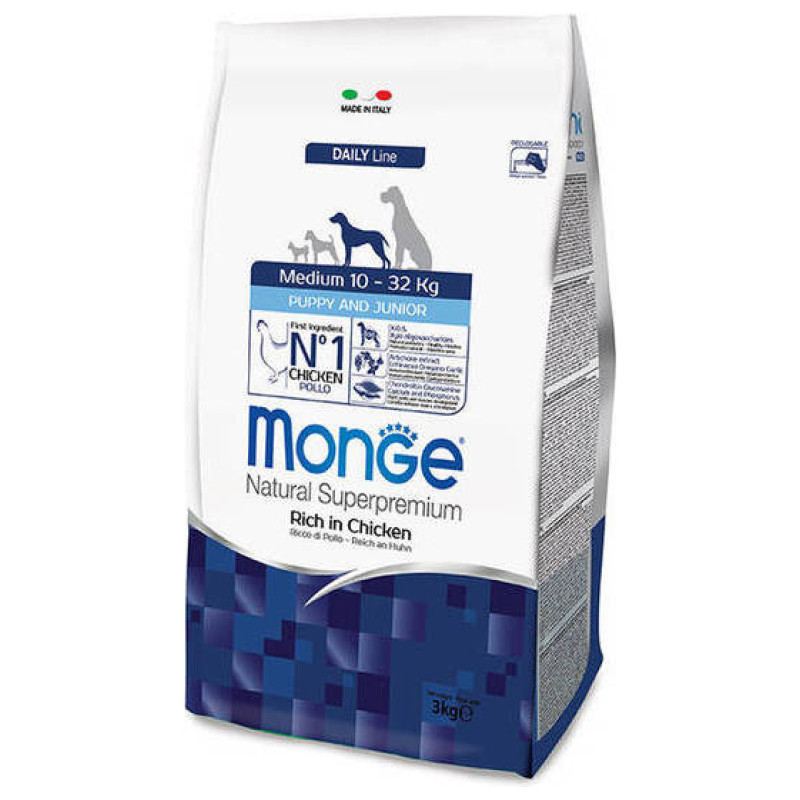 Monge Dog Medium Puppy and Junior Rich in Chicken 0,8 kg