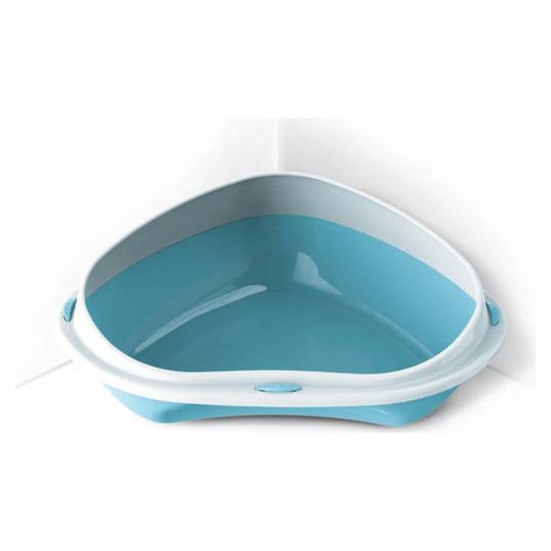 Georplast Atvērtā kaķu stūra tualete ar apmali Shuttle Corner Medium 49x40x17,5 cm, dažādas krāsas