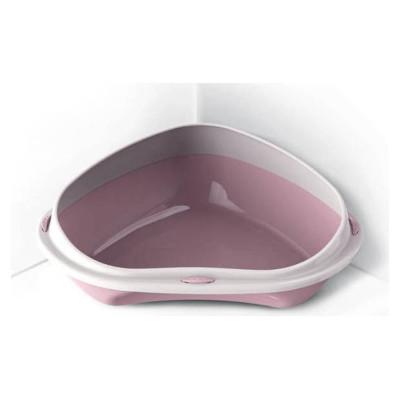 Georplast Atvērtā kaķu stūra tualete ar apmali Shuttle Corner Medium 49x40x17,5 cm, dažādas krāsas