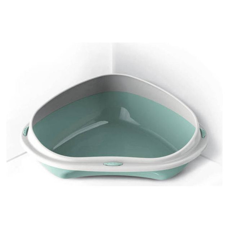Georplast Atvērtā kaķu stūra tualete ar apmali Shuttle Corner Medium 49x40x17,5 cm, dažādas krāsas
