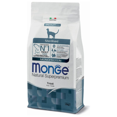 Monge Cat Sterilised Monoprotein Trout 1,5 kg