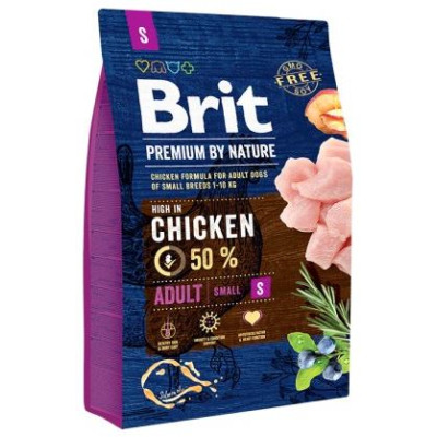Brit PREMIUM By Nature Adult S 3 kg barība suņiem