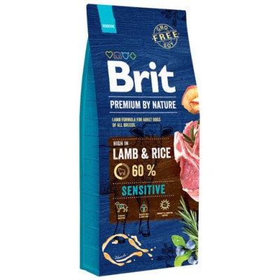 Brit PREMIUM By Nature Sensitive Lamb 15 kg barība suņiem