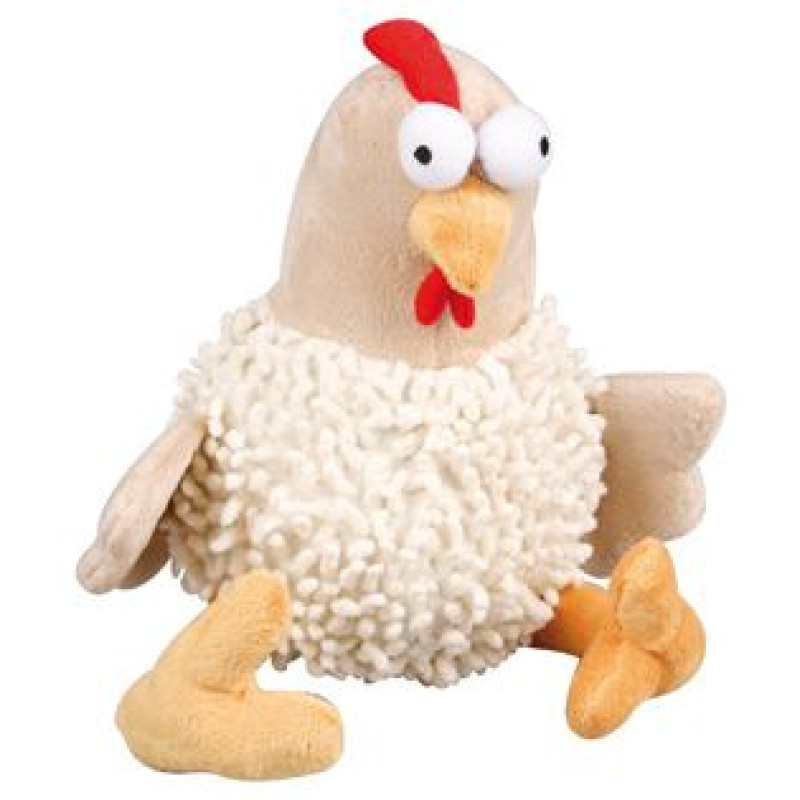 Flamingo PLUSH CHICKEN 20x12x30 cm- plī&scaron;a rotaļļieta suņiem ar pīkstuli