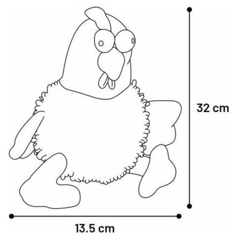 Flamingo PLUSH CHICKEN 20x12x30 cm- plī&scaron;a rotaļļieta suņiem ar pīkstuli