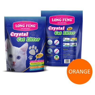 Long Feng Silica gel cat litter Long Feng Orange 3,8l - silikona smiltis