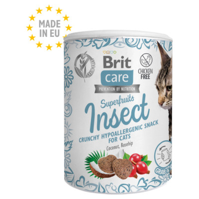 Brit Care Cat Snack Superfruits Insect 100 g papildbarība kaķiem