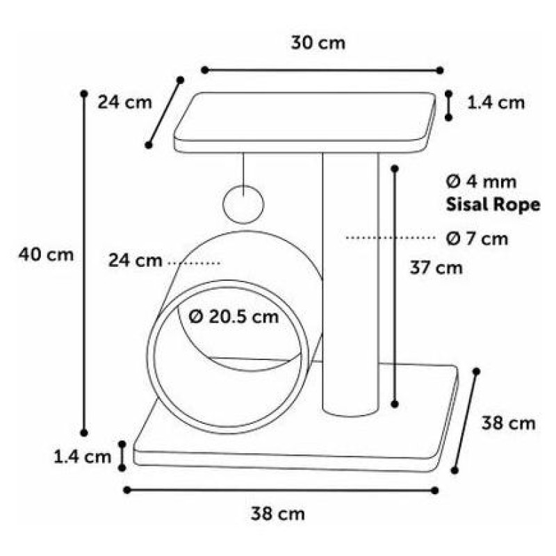 Flamingo nagu asināmais TRIOLET 38x38x40cm bē&scaron;s