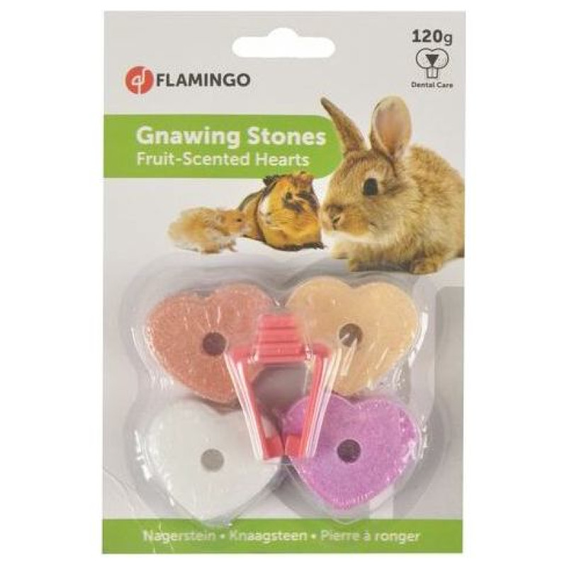 Flamingo CALCIUM HEARTS 4gb papildbarība grauzējiem