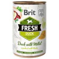 Brit Fresh Duck&Millet 400 g - konservi suņiem