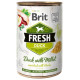Brit Fresh Duck&Millet 400 g - konservi suņiem