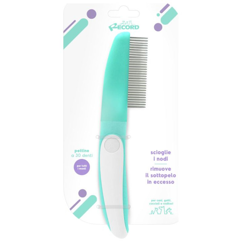 Record Ķemme HAIRMONY ar smalkiem metāla zobiem 5x22cm