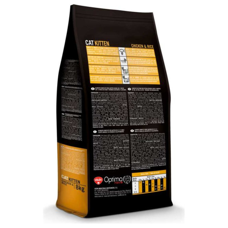 Optimanova Cat Kitten Chicken & Rice 2 kg