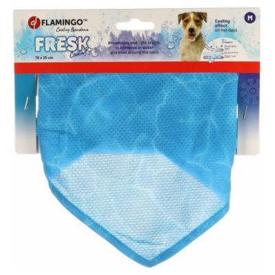 Flamingo FRESK atvēsino&scaron;a kakla siksna S BLUE 70x25cm
