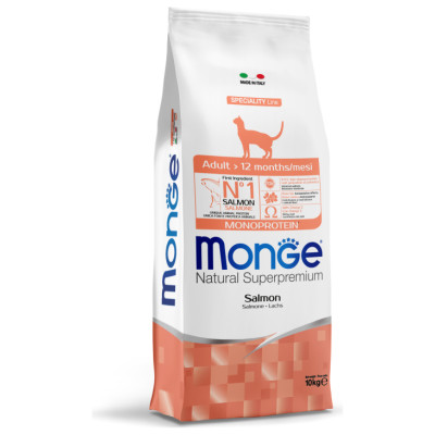 Monge Cat Adult Monoprotein Salmon 10 kg