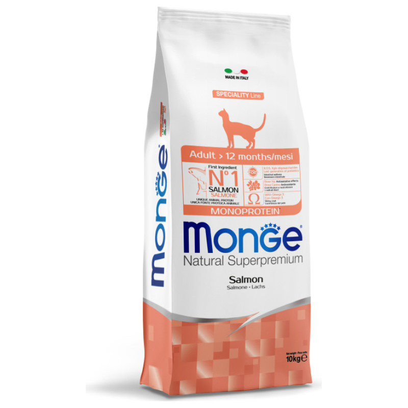 Monge Cat Adult Monoprotein Salmon 10 kg