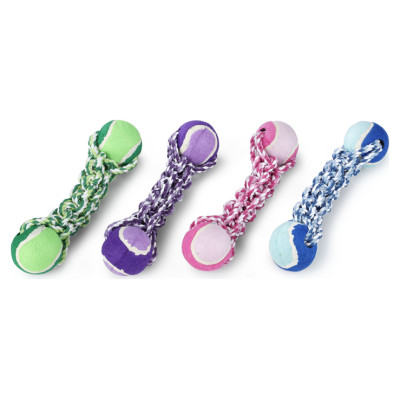 Europet Bernina Kokvilnas rotaļlieta suņiem ar 2 bumbām 34,5 cm