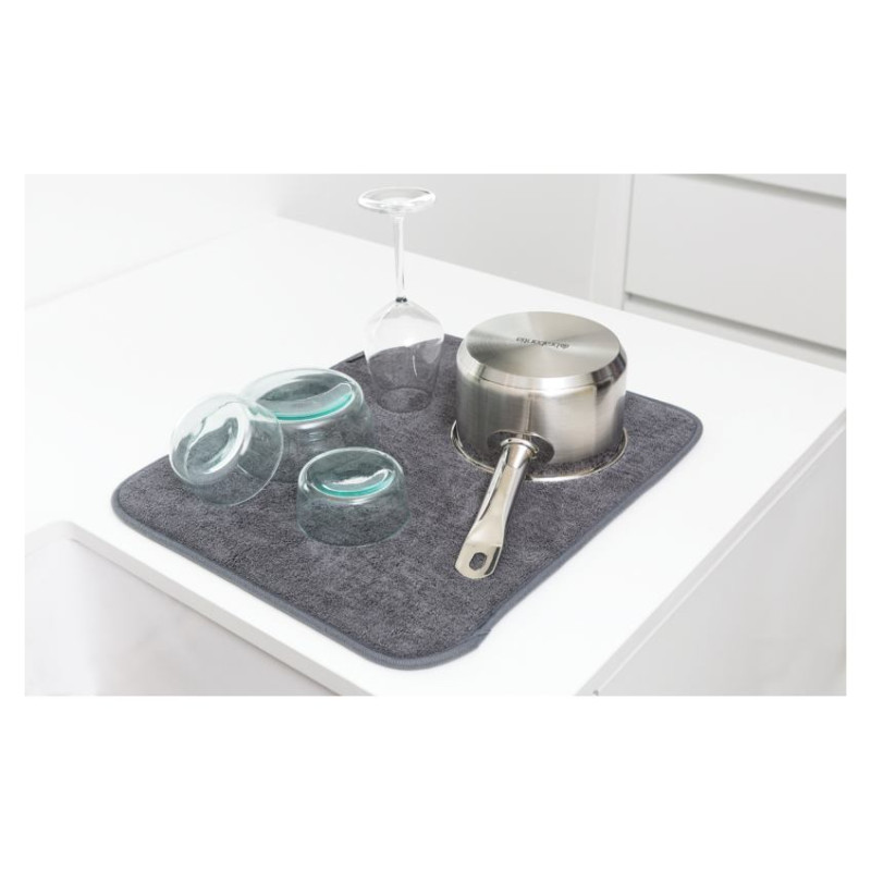 Brabantia mikro-&scaron;ķiedras trauku žāvē&scaron;anas paliktnis, dark grey - 117626