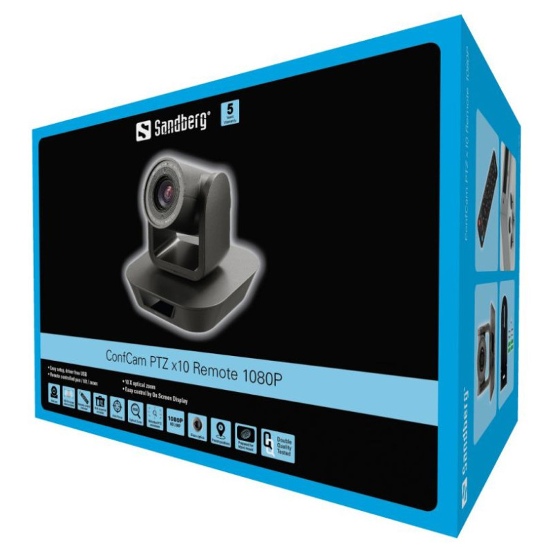 Sandberg 134-30 ConfCam PTZ x10 Remote 1080P
