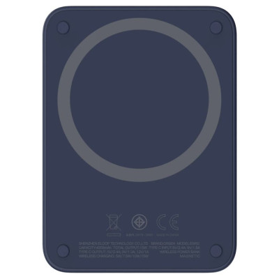 Orsen EW50 Magnetic Wireless Power Bank for iPhone 12 and 13 4200mAh blue