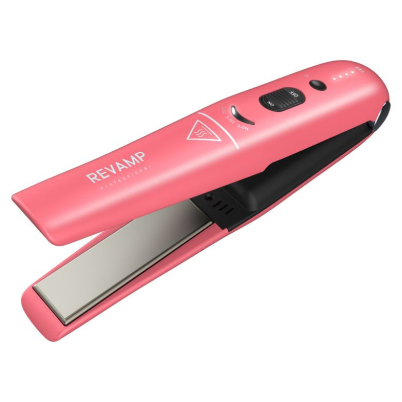 Revamp ST-1700PK-EB Progloss Liberate Cordless Ceramic Compact Hair Straightener Pink
