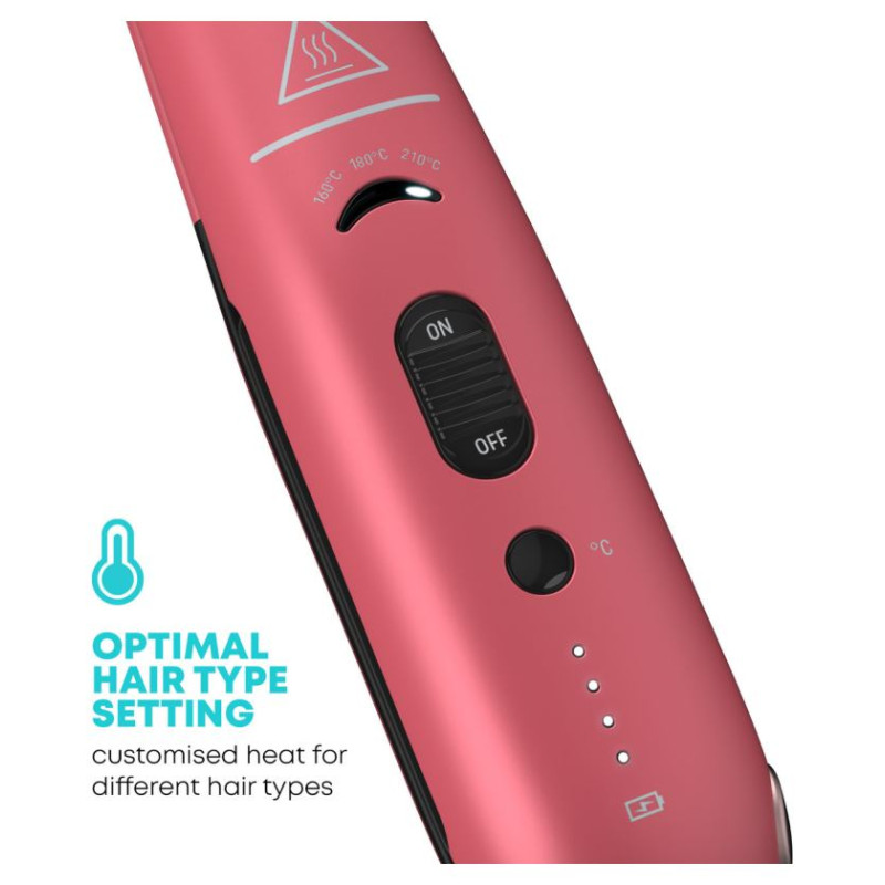 Revamp ST-1700PK-EB Progloss Liberate Cordless Ceramic Compact Hair Straightener Pink