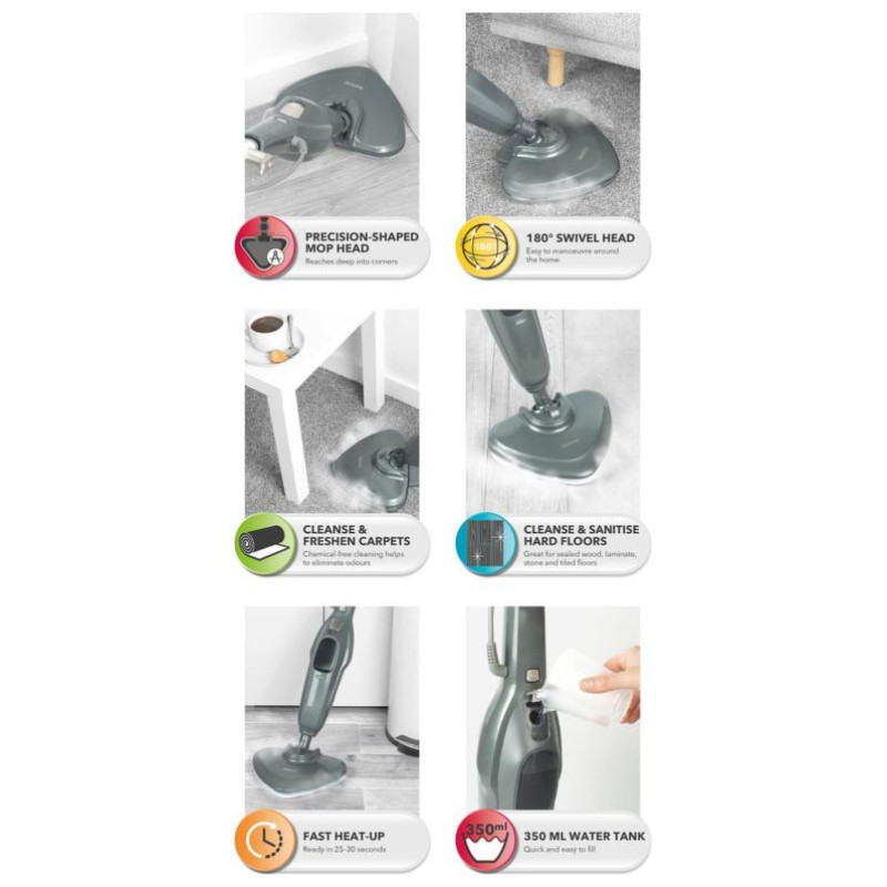 Beldray BEL01986VDE Clean and Refresh Steam Cleaner