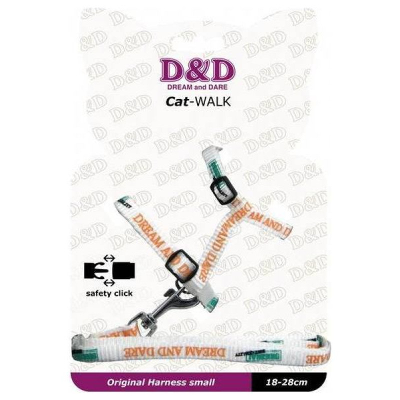 Europet Bernina Kru&scaron;u siksna D&D Cat-WALK/ORIGINAL SMALL white 18-28cm