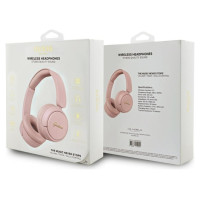 Guess Metal Logo Script Over-Ear Headphones - Pink