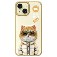 Nimmy Cool&Cute 2.0 Cat Case for iPhone 15 - Beige