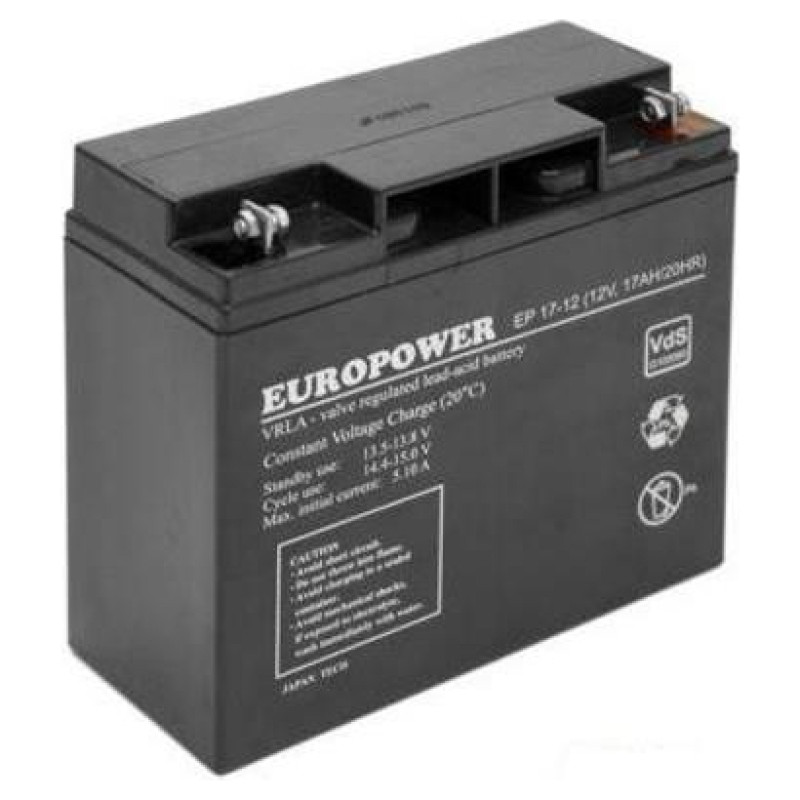 EMU BATTERY 12V 17AH VRLA/EP17-12 EUROPOWER EMU