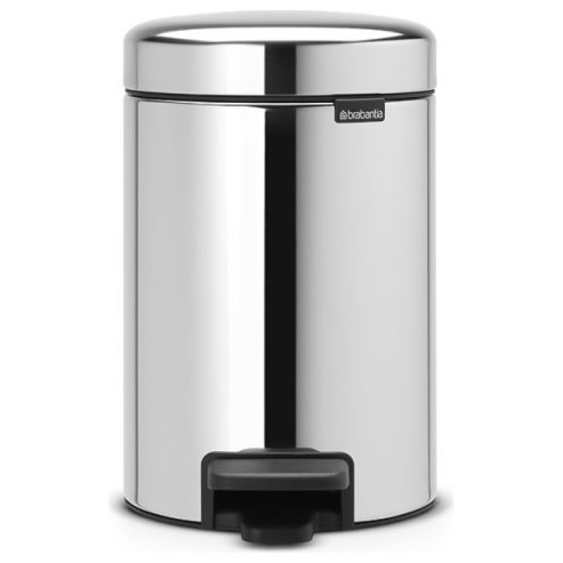 Brabantia atkritumu tvertne ar pedāli NewIcon, 3 l, Brilliant Steel - 113147