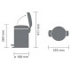 Brabantia atkritumu tvertne ar pedāli NewIcon, 3 l, Brilliant Steel - 113147