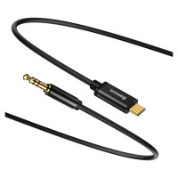 Baseus stereo audio cable AUX 3.5 mm mini jack - USB Type C for tablet phone 120cm black (CAM01-01)