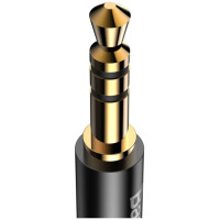 Baseus stereo audio cable AUX 3.5 mm mini jack - USB Type C for tablet phone 120cm black (CAM01-01)