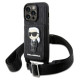 Karl Lagerfeld KLHCP14LCSAKHPKK iPhone 14 Pro 6.1" hardcase black/black Crossbody Saffiano Monogram Ikonik