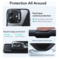 ESR Classic Hybrid Kickstand MagSafe Case for iPhone 17 - Clear Black