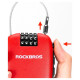 Rockbros 32420981001 bicycle lock with retractable cable - red