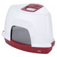 Europet Bernina Slēgtā kaķu stūra tualete Medio 38x56x40 cm bordo