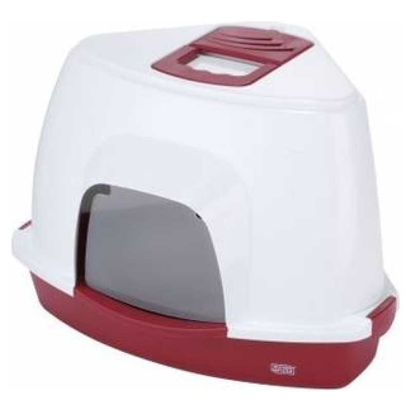 Europet Bernina Slēgtā kaķu stūra tualete Medio 38x56x40 cm bordo