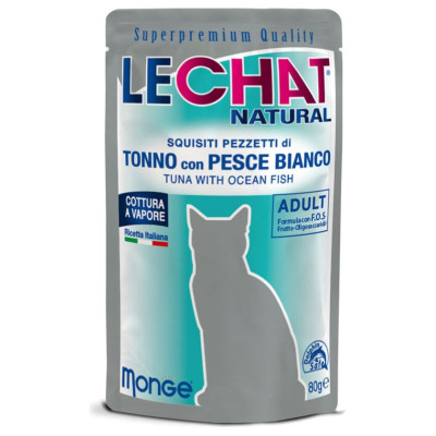 Lechat Natural pouches Tuna with Ocean Fish 80 g - barība kaķiem