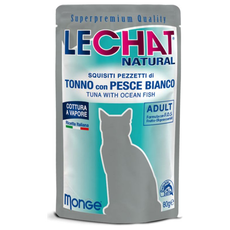 Lechat Natural pouches Tuna with Ocean Fish 80 g - barība kaķiem