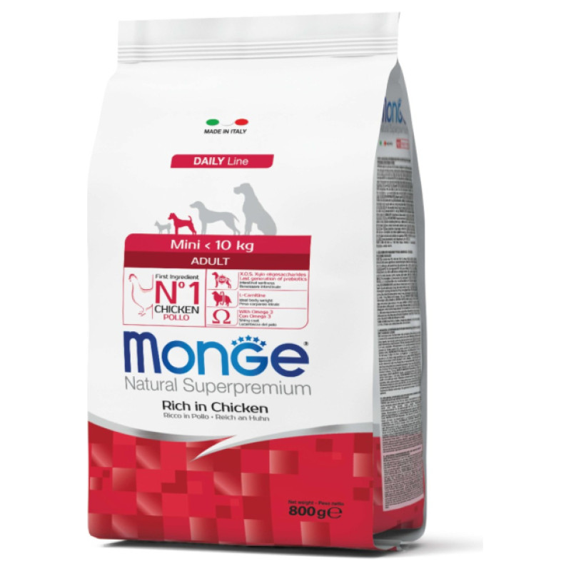 Monge Dog Mini Adult Rich in Chicken 0,8 kg
