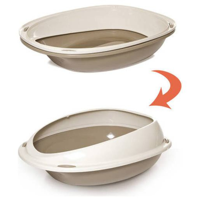 Georplast Atvērtā kaķu tualete ar apmali Shuttle Big 57x40x19 cm, dažādas krāsas