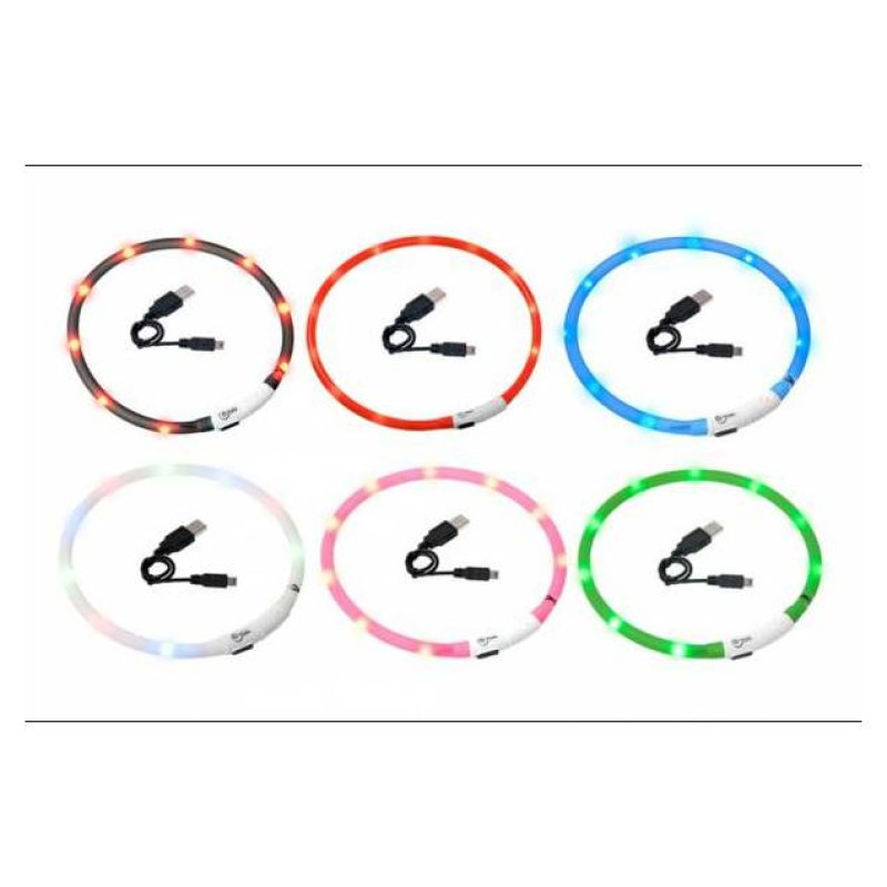 Flamingo LED kakla siksna VISIO oranza 70 cm